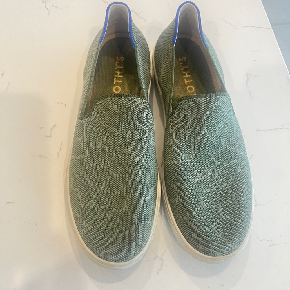 Rothy's Olive Green Slip-On Sneakers